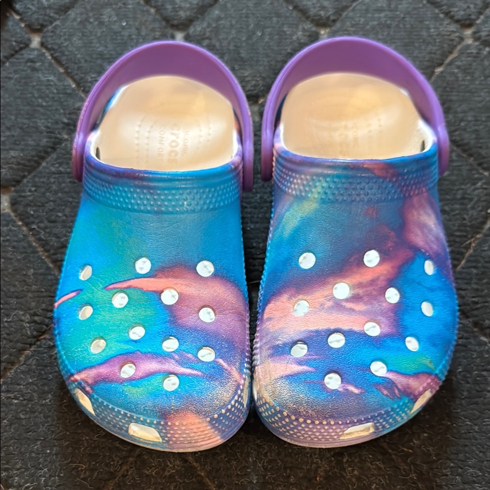 CROCS Kids Blue and Purple Water Shoes